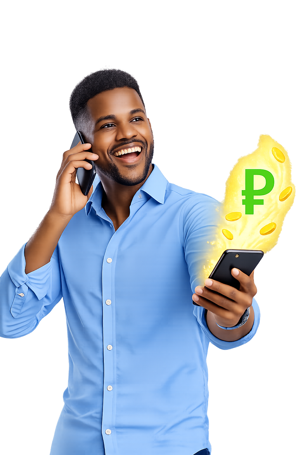 Professional with phone